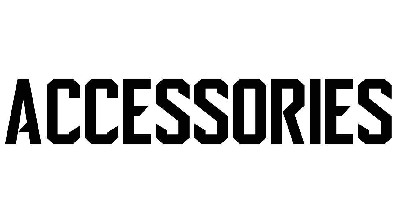 The word ACCESORRIES is displayed in bold, all-caps, block letters on a white background. The word is misspelled; it should be ACCESSORIES.