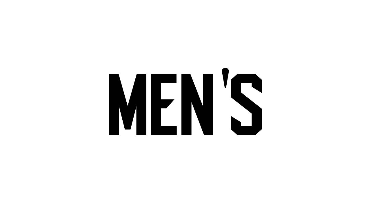 The image displays the word MENS in bold, black, all-caps text on a plain white background.