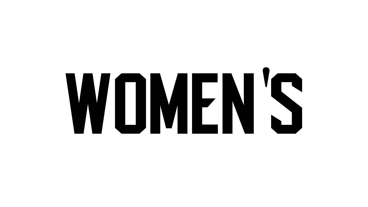 The word WOMENS is displayed in bold, black, all-caps letters against a plain white background.