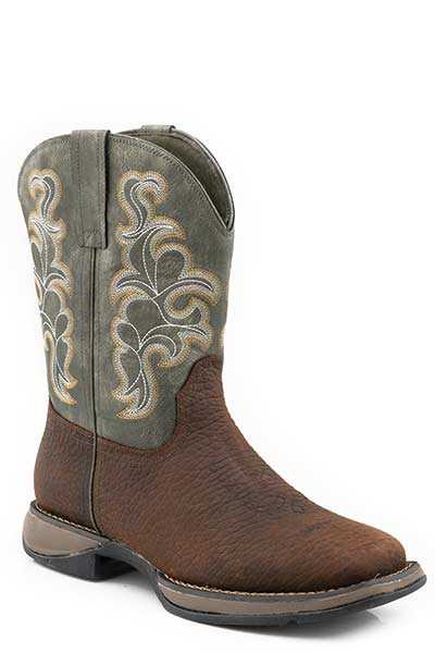 Men's Roper Wilder Leather Boots handcrafted brown western style with comfort and durability