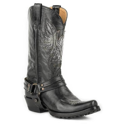 Men's Roper  Moto Eagle Lug Boots Handcrafted Black