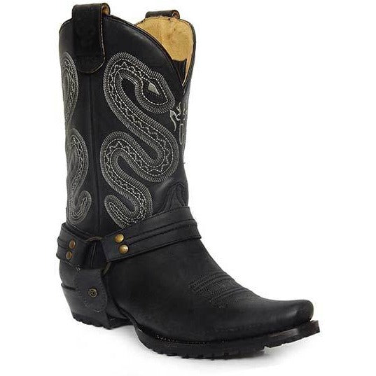 Men’s Roper Sting Concealed Carry Boots Handcrafted Black - yeehawcowboy