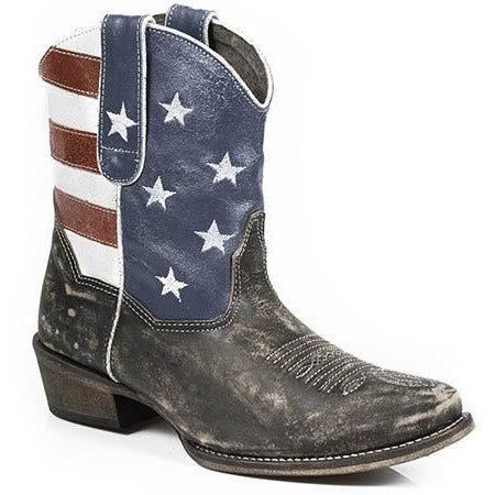 Women's Roper American Beauty Boots Handcrafted Black