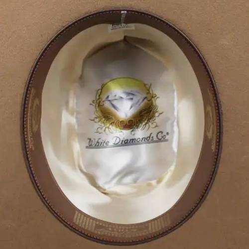 Sombrero vaquero de fieltro de lana Sahara 100x, ala de 4" y corona de rodeo de 5". Genuinamente hecho a mano.