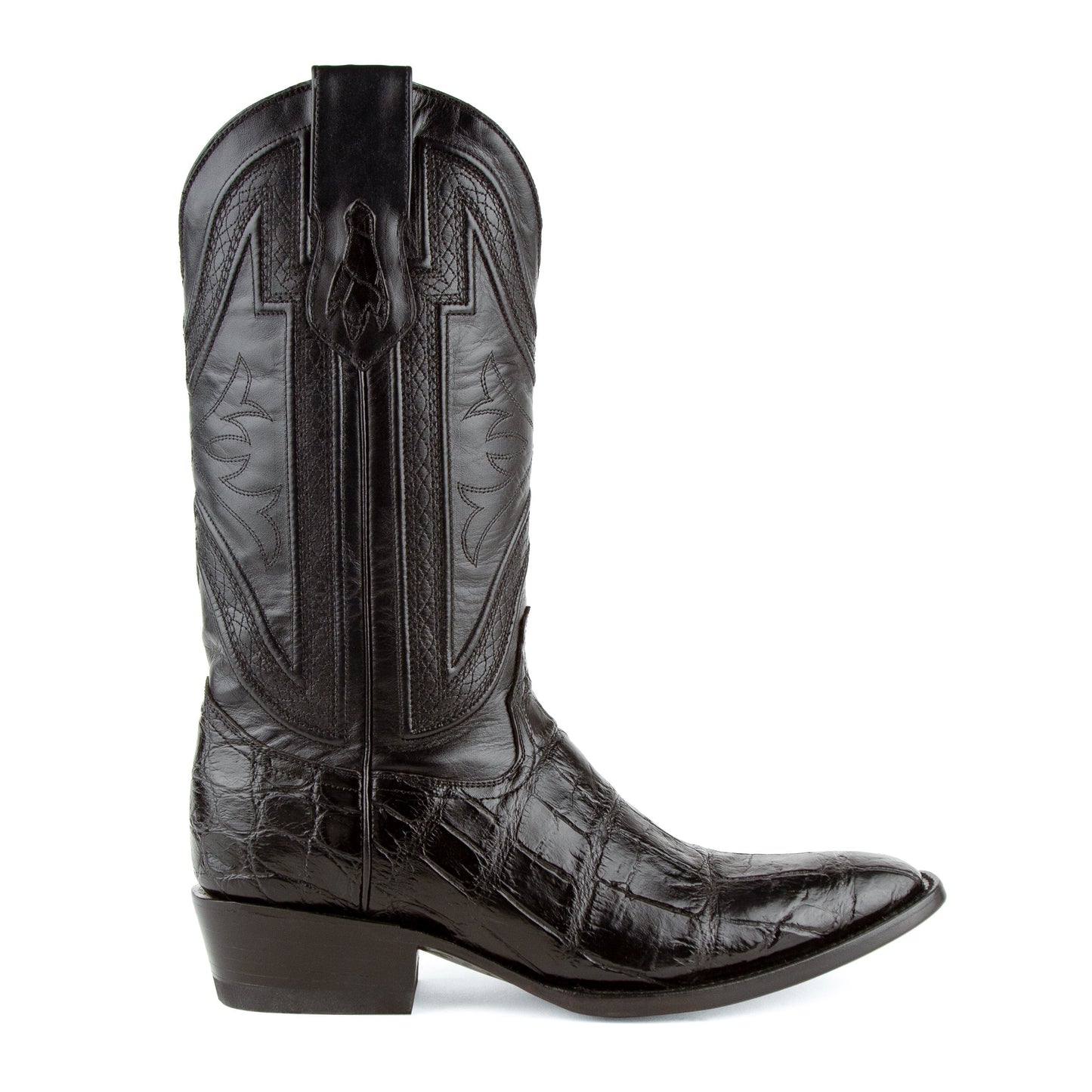 Men's Ferrini Stallion Alligator Belly Boots Handcrafted Black - yeehawcowboy