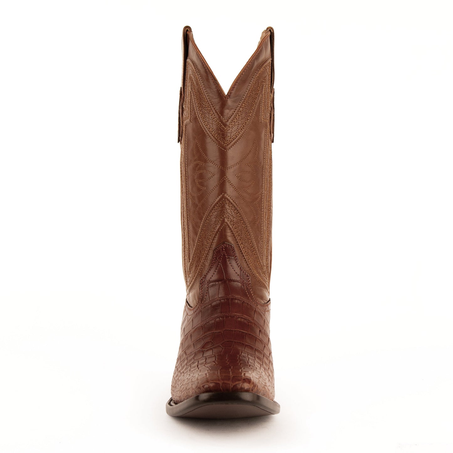 Men's Ferrini Stallion Alligator Belly Boots Handcrafted Cognac - yeehawcowboy