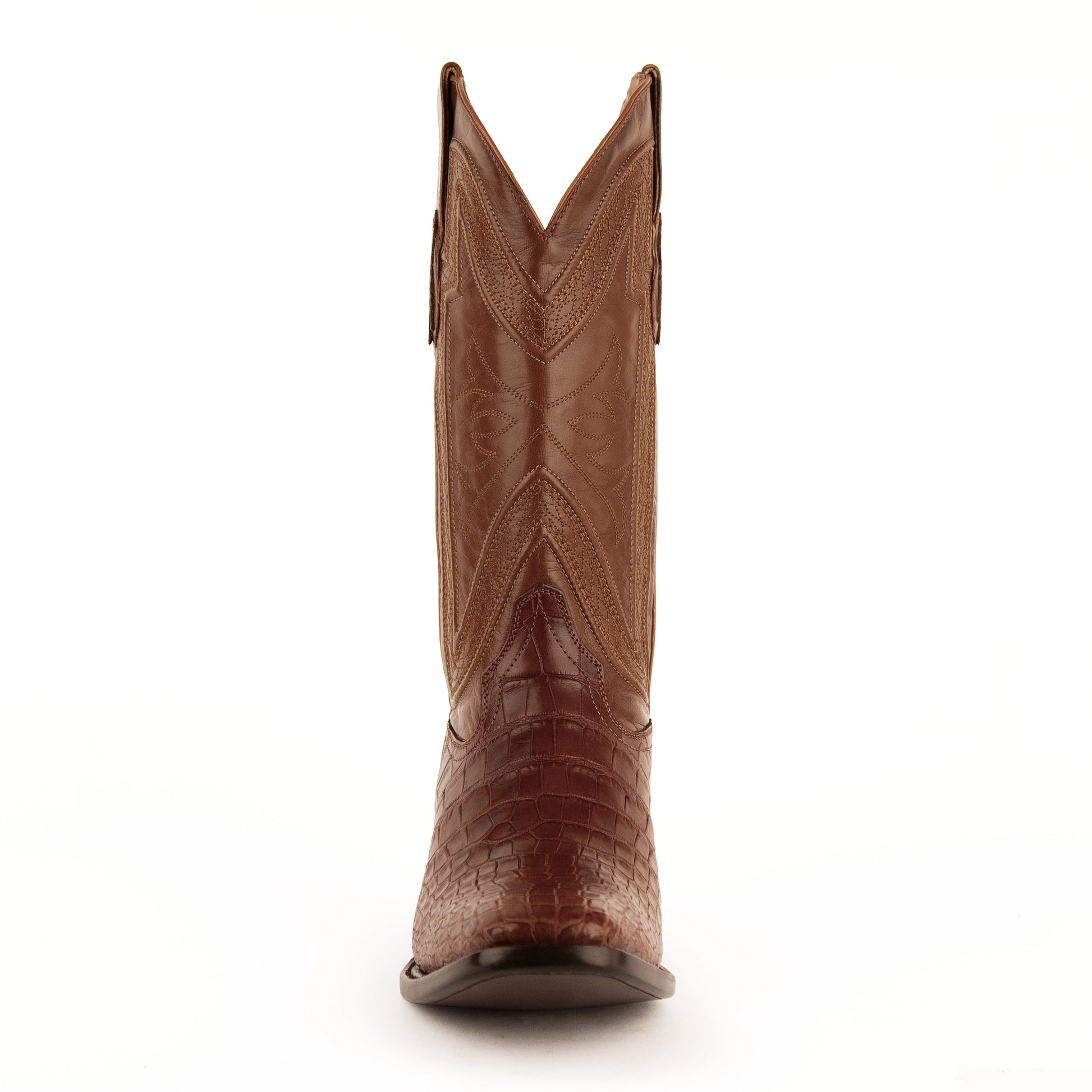 Men's Ferrini Stallion Alligator Belly Boots Handcrafted Cognac - yeehawcowboy