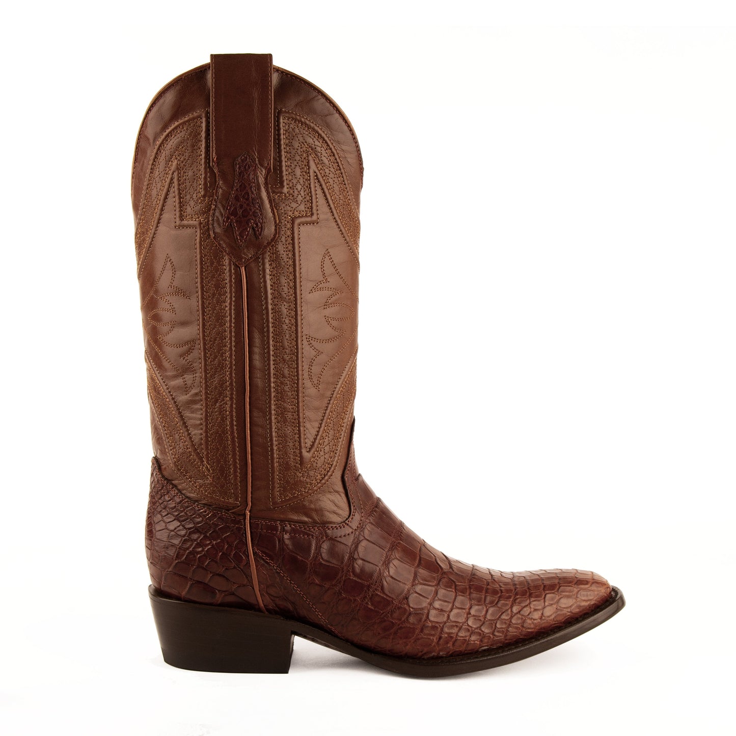 Men's Ferrini Stallion Alligator Belly Boots Handcrafted Cognac - yeehawcowboy