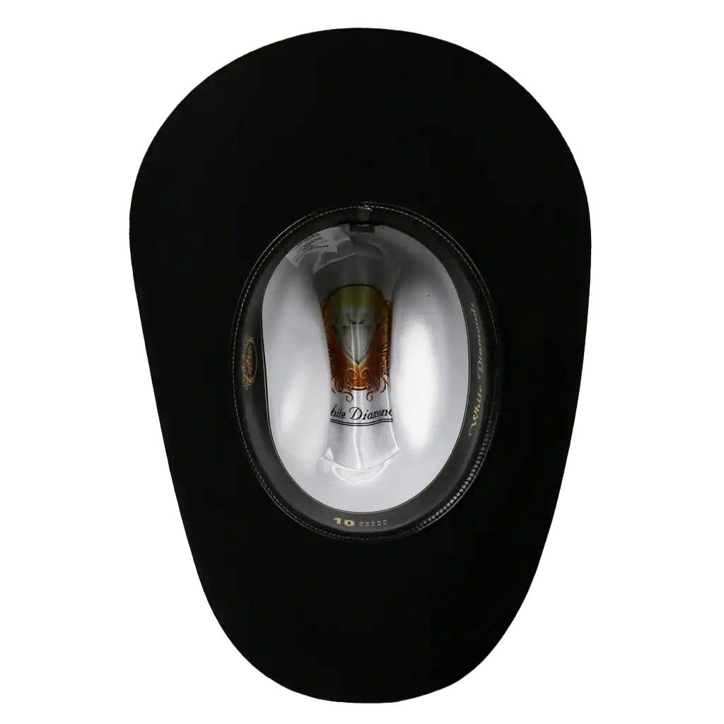 Sombrero vaquero de fieltro de lana negro (100 unidades), ala de 10 cm y copa de 11,5 cm, auténticamente hecho a mano.