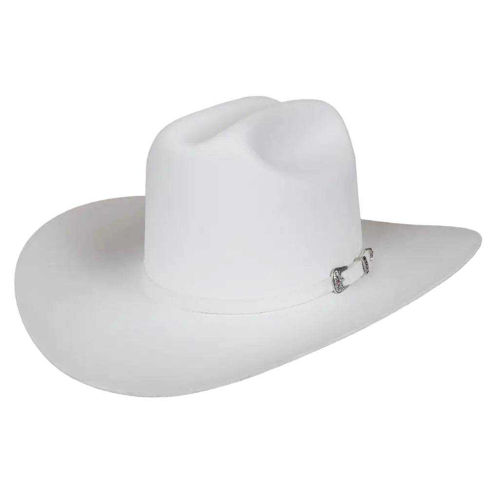 White Diamond Weiß 10x Biber Filz Cowboyhut 4" Krempe 5" Krone Handarbeit
