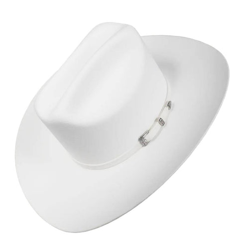 Sombrero vaquero de fieltro de lana negro (100 unidades), ala de 10 cm y copa de 11,5 cm, auténticamente hecho a mano.