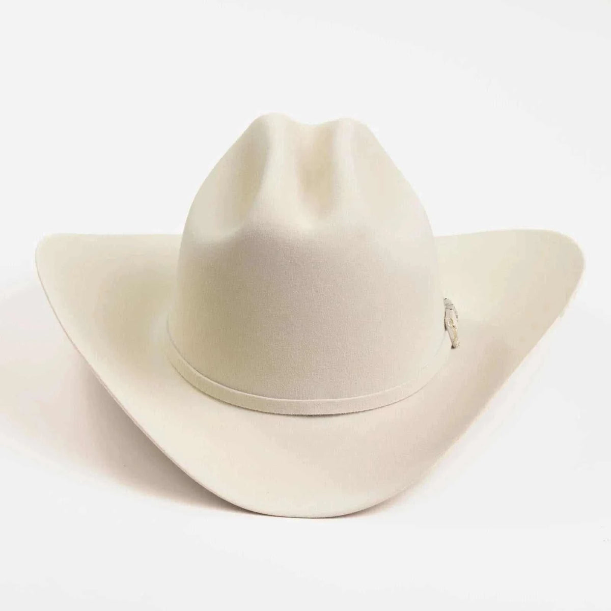 10x Larry Mahan Jerarca silverbelly fur felt cowboy hat with cattleman crease