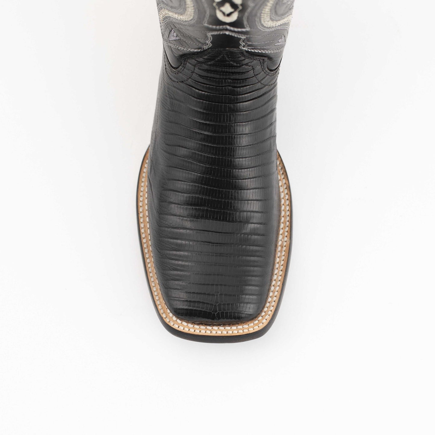 Men's Ferrini Taylor Teju Lizard Boots Handcrafted Black - yeehawcowboy