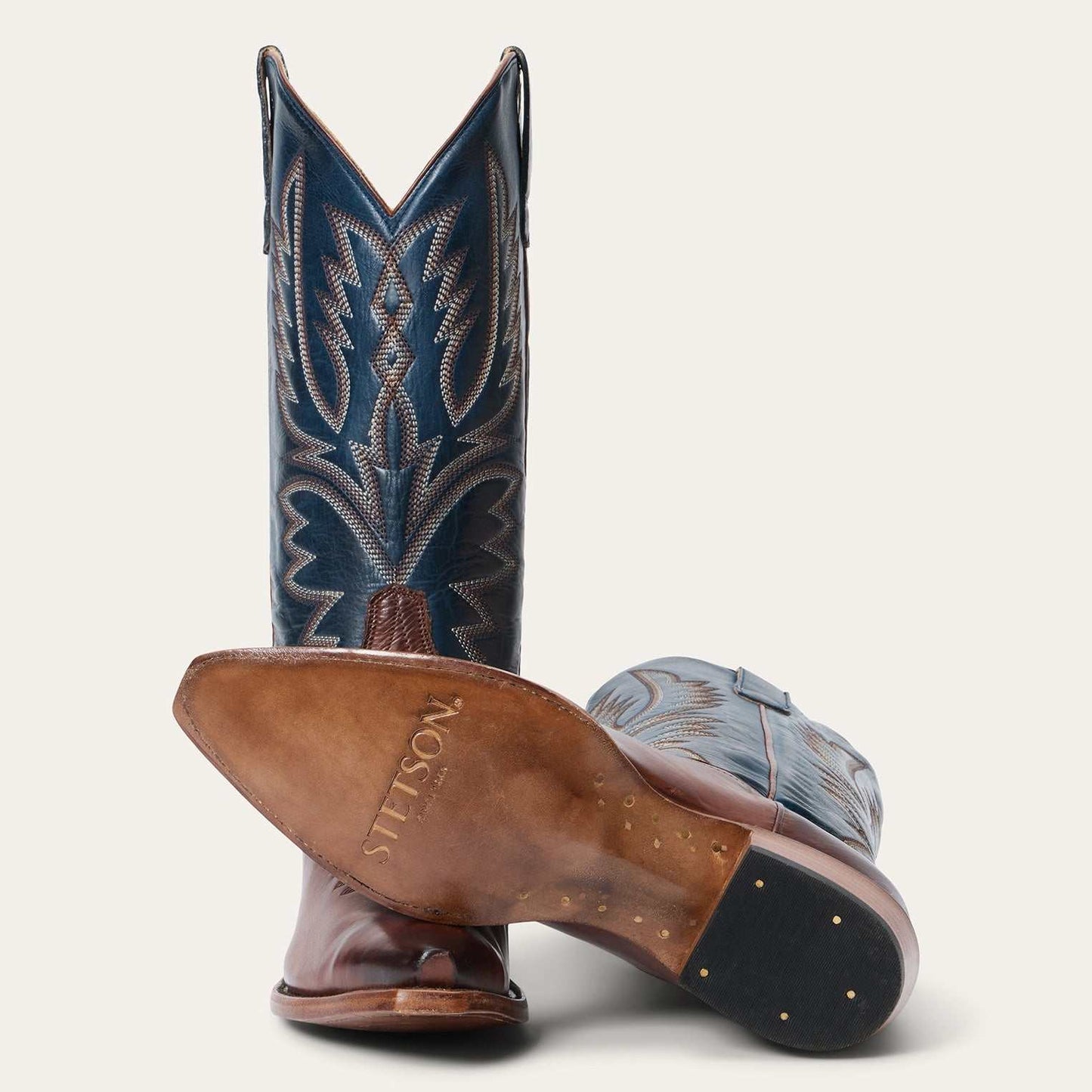 Stetson Annie Lederstiefel für Damen, Snip Toe, handgefertigt, Braun