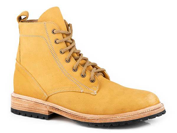 Men's Stetson Chukka Boots handcrafted tan oiled leather with lug sole and memory foam insole
