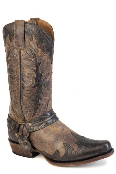 Stetson Rider Outlaw Boots für Herren, quadratische Zehenpartie, handgefertigt, Braun