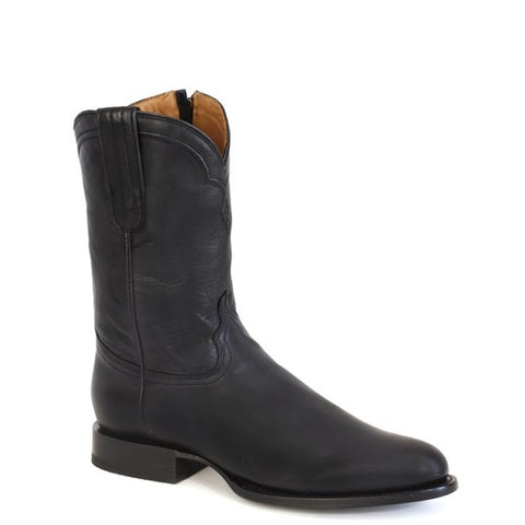 Botas Stetson Cash para hombre con punta de cuerda, hechas a mano, color negro