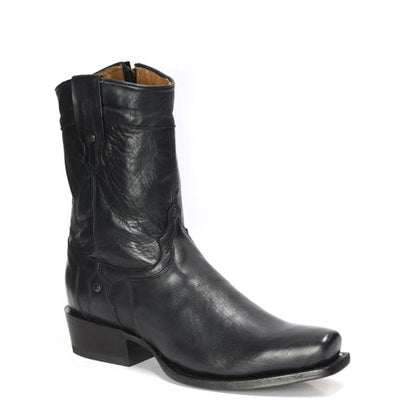 Men's Stetson Rebel Boots handcrafted black square toe cowboy boots