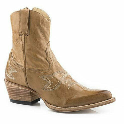 Women's Stetson Piper Leather Boots Handcrafted Honey