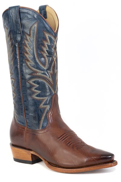Women's Stetson Annie Leather Boots Snip Toe Handcrafted Brown