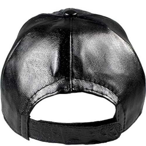 Black Caiman Crocodile Alligator Belly Cap Genuine Adjustable Closure Handmade
