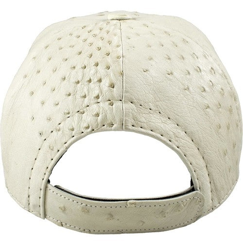 Bone Ostrich Cap Real Full Quill With Adjustable Closure Handmade In The USA