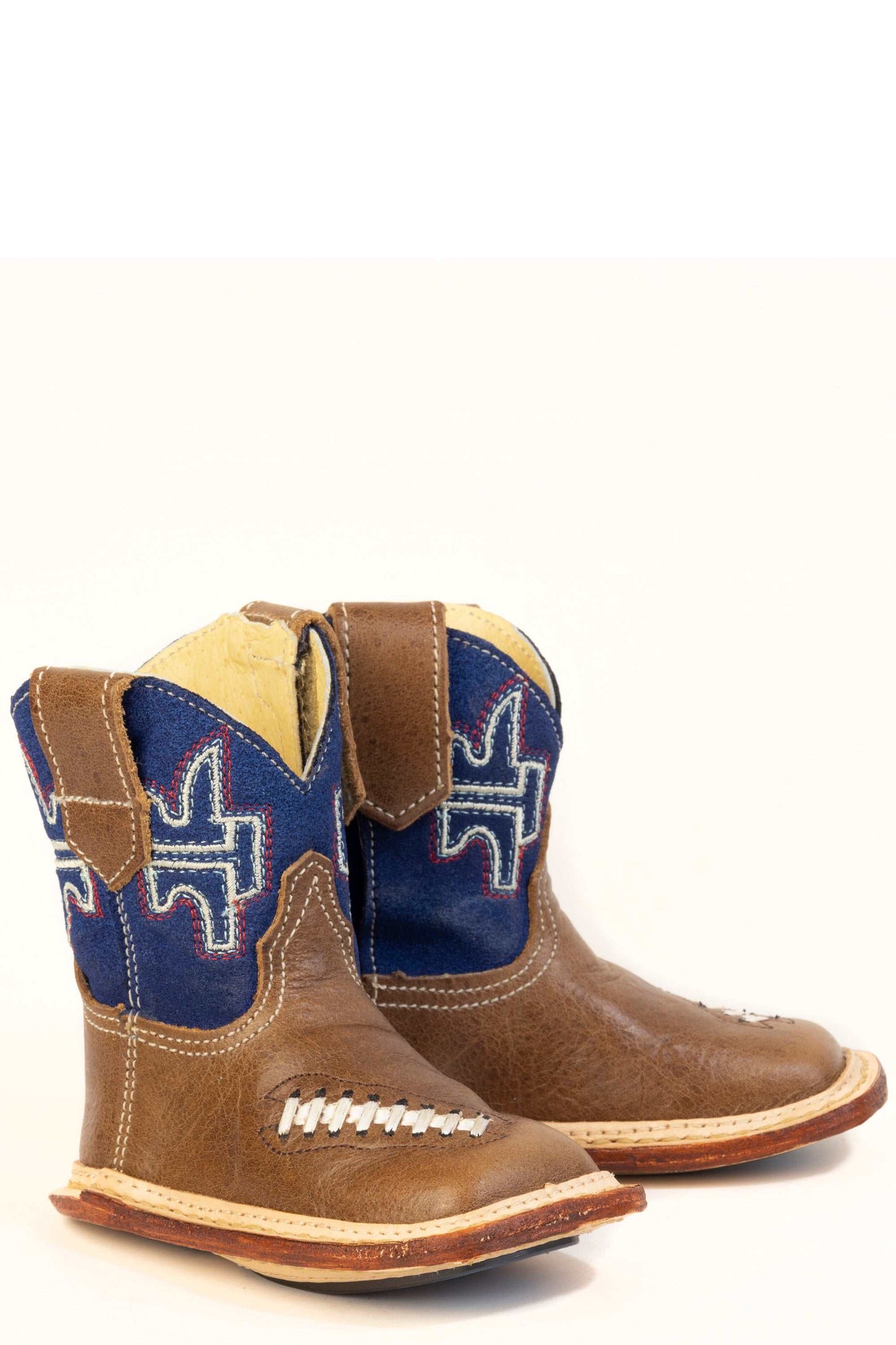 Baby Tin Haul Night Droolers Boots With Friday Night Lights Sole Handmade Brown