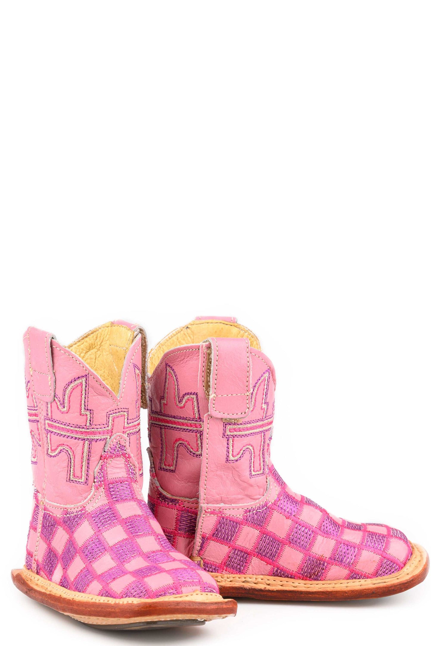 Baby Tin Haul Lil' Squares Boots With Best Friend Sole Handmade Multi