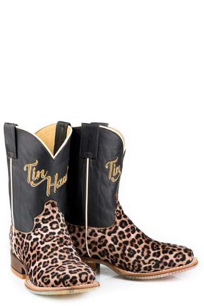 Tin Haul Wild Cat Boots für Kinder mit Jaguarsohle, handgefertigt, Braun