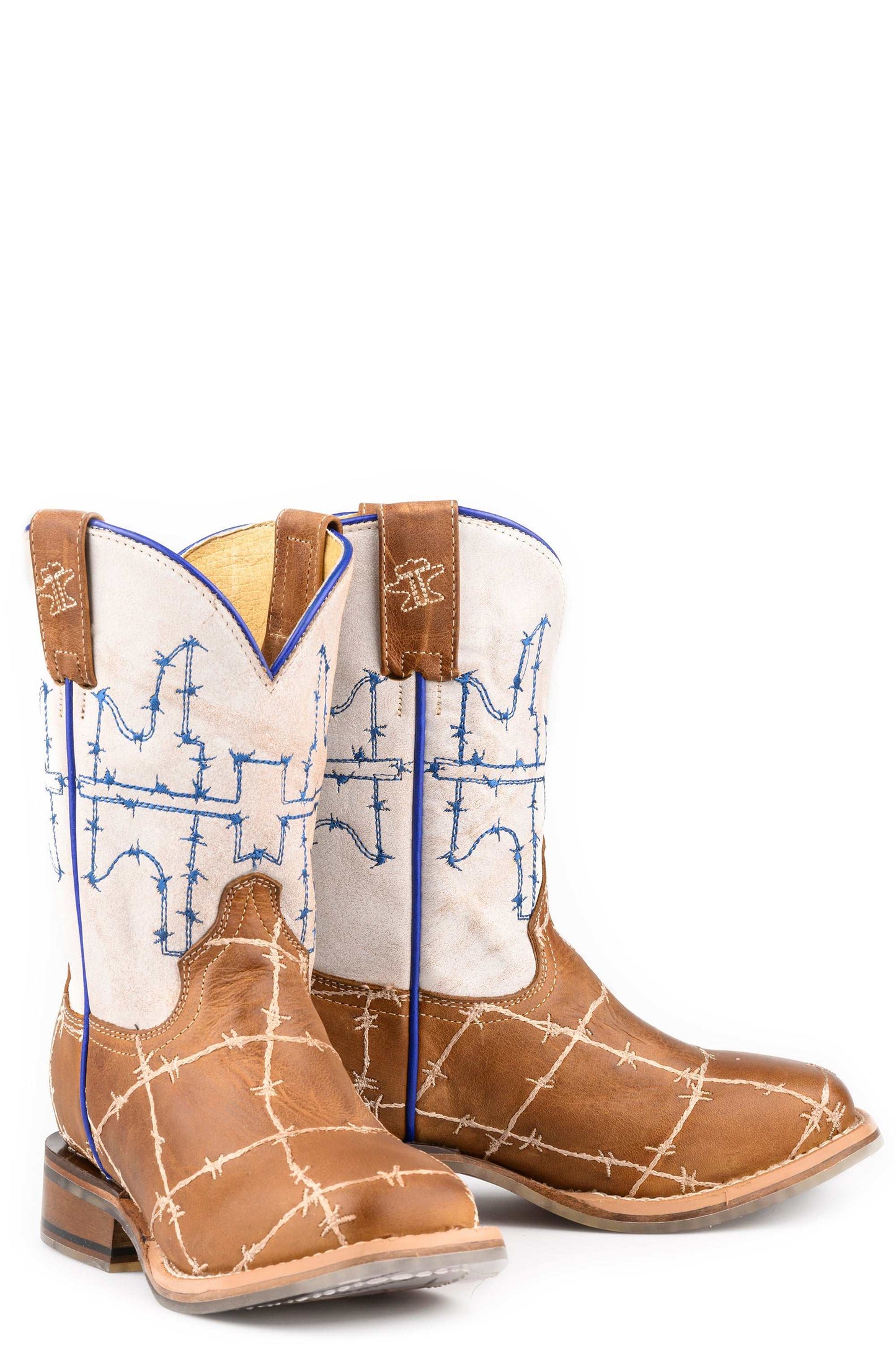Kid's Tin Haul Rustler Proof Boots With Steer Clear Sole Handcrafted Brown