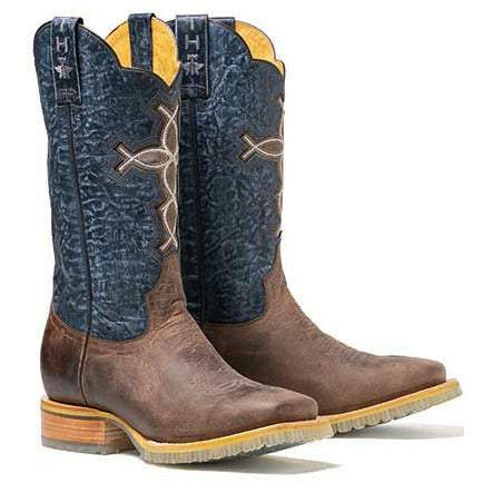 Men's Tin Haul Ichtusacross Boots handcrafted brown with strength lug sole and square toe