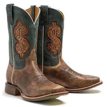 Men's Tin Haul Top Dollar Boots handcrafted brown leather with Cool Benjamin sole and 11-inch shaft