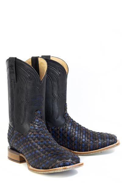 Herren Tin Haul Black 'n Blue Boots mit Fear Factor Sohle Handgefertigt