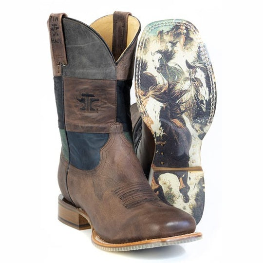 Men's Tin Haul Blocks Boots With Running Wild Sole Handmade