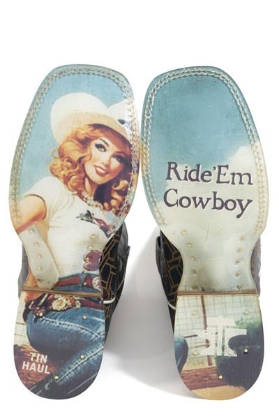 Men's Tin Haul Twisted Boots With Ride 'em Cowboy Sole Handmade