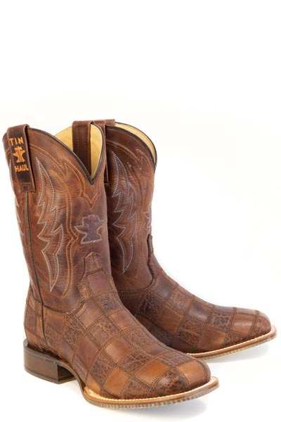 Men's Tin Haul Safari Boots with Memory Sole Handcrafted Square Toe Brown