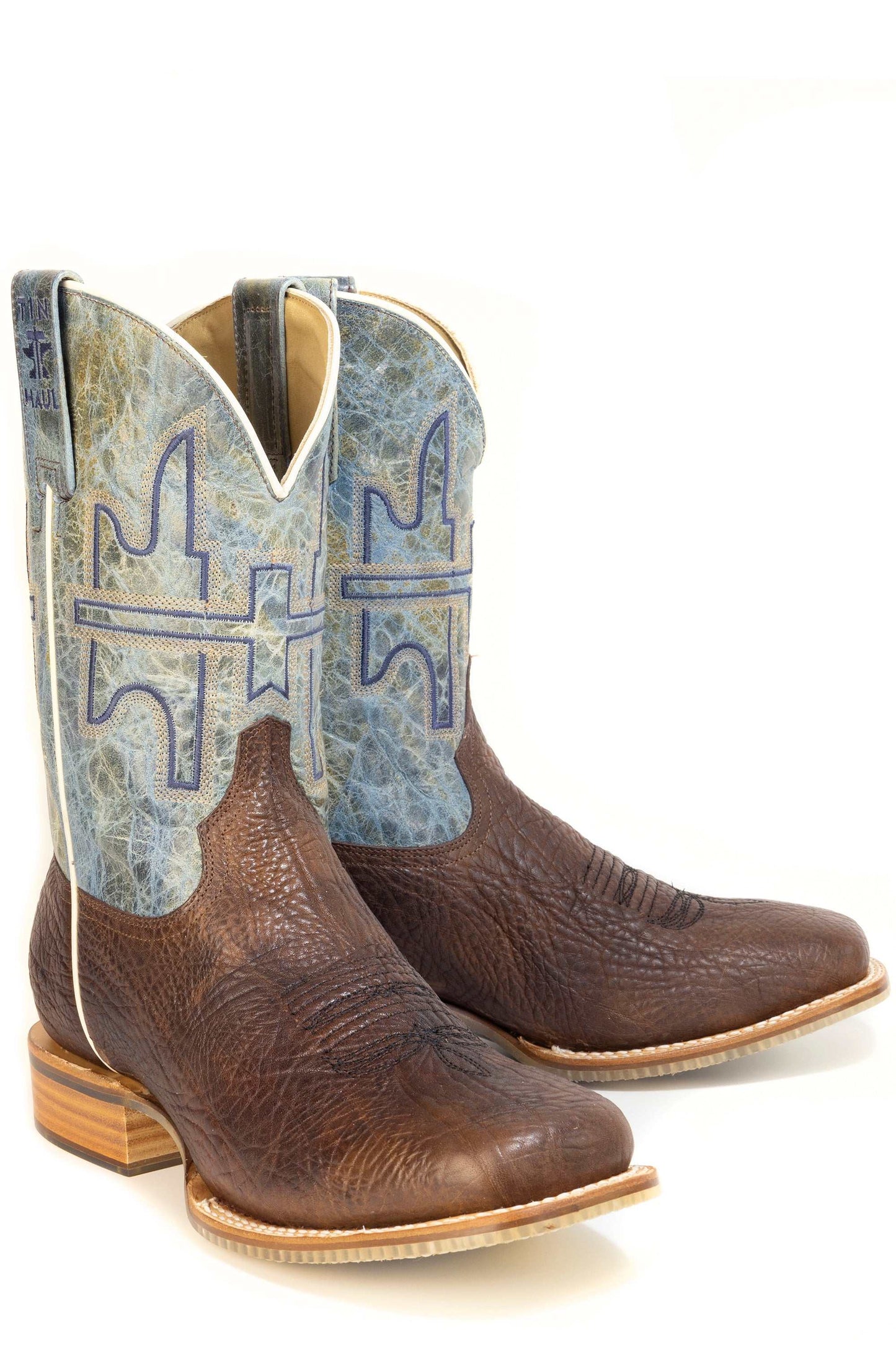 Men's Tin Haul No Bullsh T Boots With Raging Bull Sole Handmade Brown