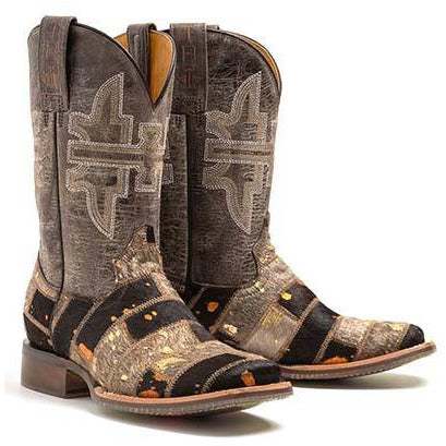 Women's Tin Haul Furrlicious Boots handcrafted brown leather with farm and ranch sole