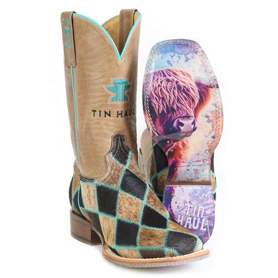 Women's Tin Haul Pet Me Boots With I Only See The Good In Men Sole Handcrafted Brown