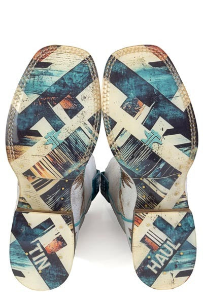 Women's Tin Haul Twisted Aztection Boots With Three D Sole Handmade