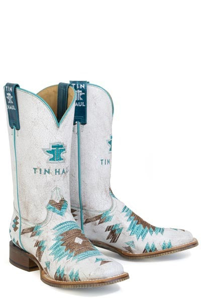 Women's Tin Haul Twisted Aztection Boots With Three D Sole Handmade