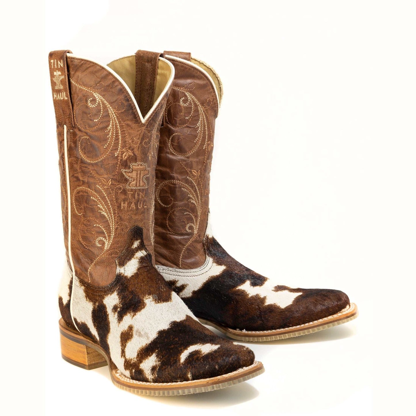 Women's Tin Haul Hide & Chic Boots With More Cowgirls Sole Handmade Brown