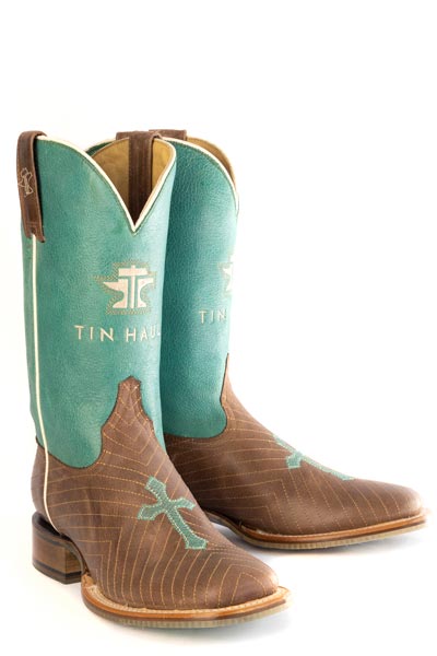 Women's Tin Haul Riding With God Boots with God Is With Me Sole Handmade Brown