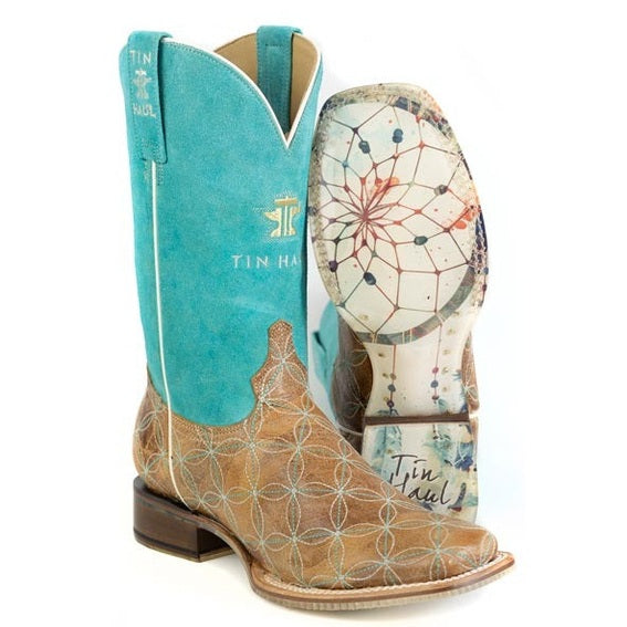 Women's Tin Haul Dream Weaver Boots With Dreamcatcher Sole Handmade