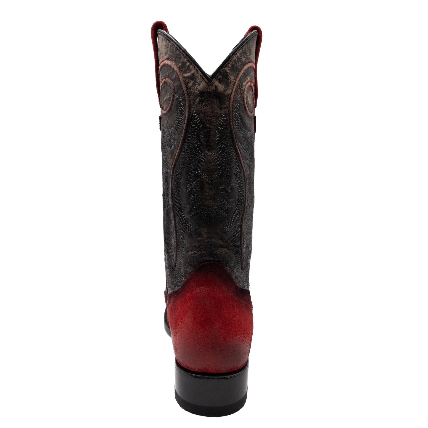 Botas de cuero Ferrini Roughrider para hombre, hechas a mano, con punta cuadrada, color rojo