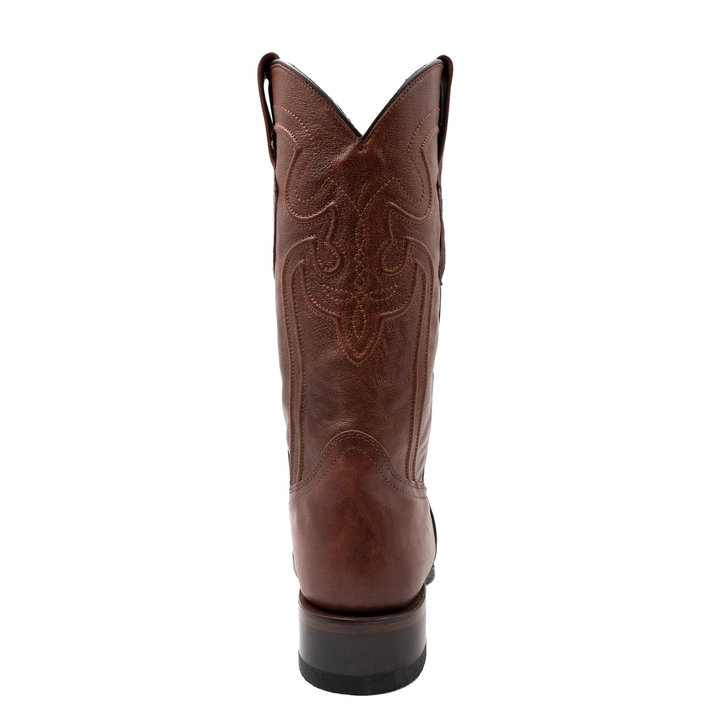 Botas de cuero Ferrini Wyatt para hombre, hechas a mano, con punta cuadrada, color brandy