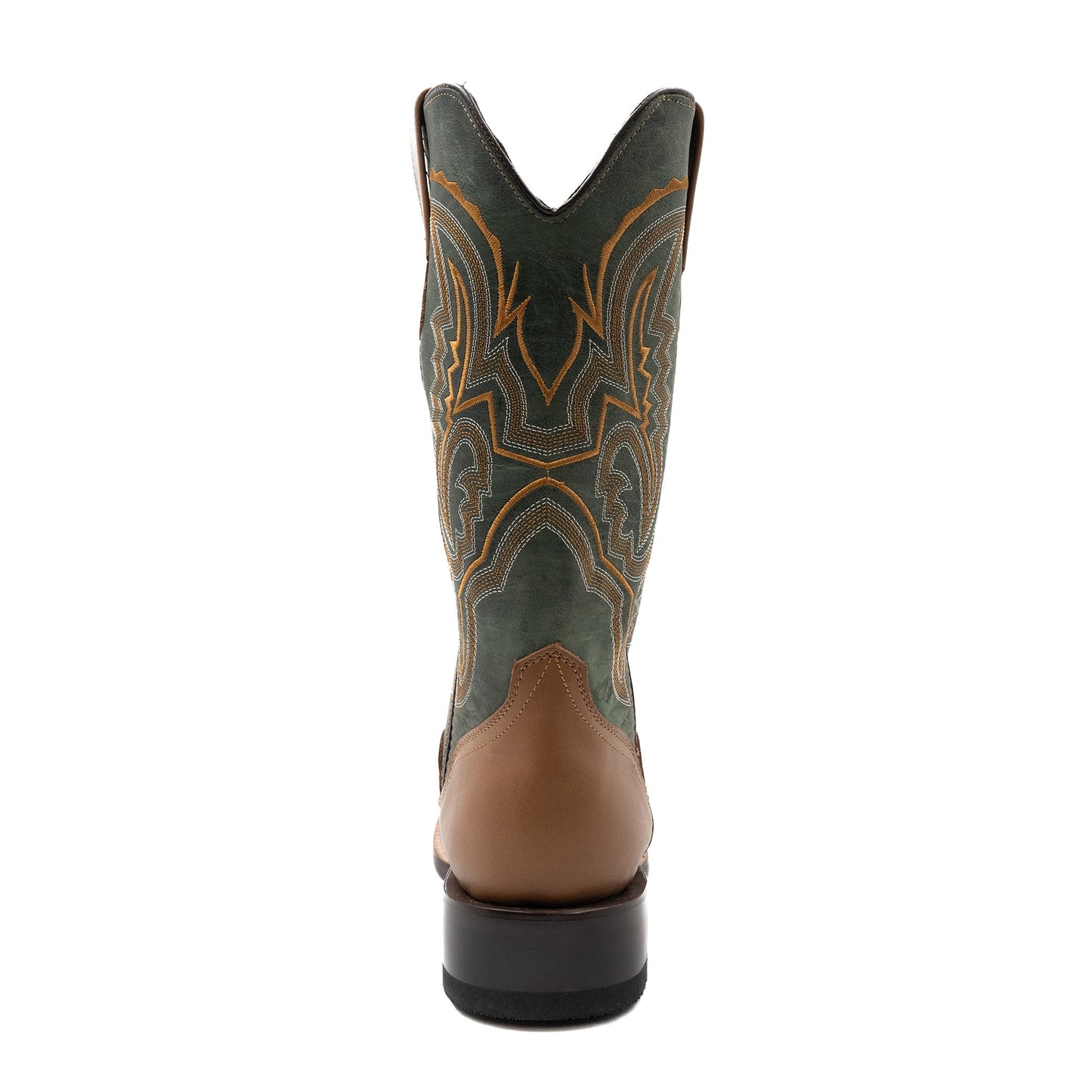 Men's Ferrini Clint Leather Boots Handcrafted Square Toe Honey