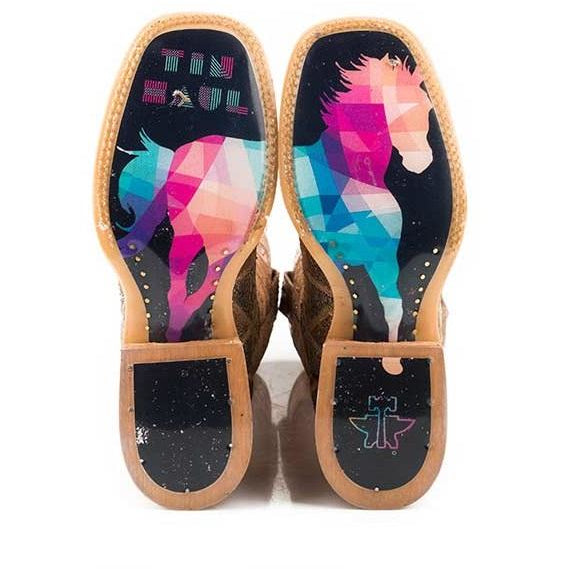 Women’s Tin Haul Mish & Mash Boots With Geometric Steed Sole Handmade - yeehawcowboy