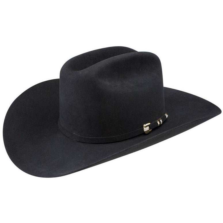 1000X Diamante Stetson premium chinchilla beaver fur hat with gold buckle and diamonds