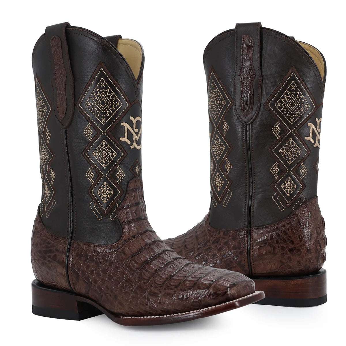 Men's El Malcreado Caiman Hornback Exotic Boots Handmade